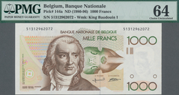 Belgium / Belgien: Nice Lot With 3 Banknotes Containing 500 Francs 1963 P.135a PMG 50 About Uncircul - Other & Unclassified