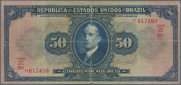 Brazil / Brasilien: República Dos Estados Unidos Do Brasil 50 Mil Reis ND(1915), P.58, Small Margin - Brazilië