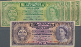 British Honduras: The Government Of British Honduras, Very Nice And Rare Set With 5 Banknotes Compri - Honduras