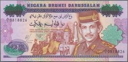 Brunei: Very Nice Set With 5 And 10 Ringgit 1986 P.7b, 8b And 25 Ringgit 1992 Commemorating 25th Ann - Brunei