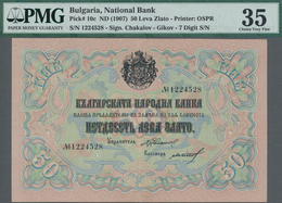 Bulgaria / Bulgarien: National Bank Of Bulgaria 50 Leva Zlato ND(1907) With Blue Signatures: Chakalo - Bulgarije