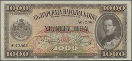 Bulgaria / Bulgarien: 1000 Leva 1925, P.48, Nice Original Shape With Several Folds And Lightly Toned - Bulgarije