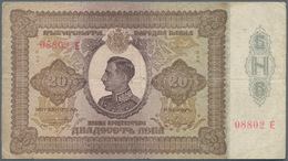 Bulgaria / Bulgarien: 20 Leva ND(1928) With Single Suffix Letter, P.49Aa, Still Nice And Rare Bankno - Bulgarien