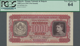 Bulgaria / Bulgarien: Banque Nationale De Bulgarie 1000 Leva 1943 Unissued, P.67, Excellent Conditio - Bulgaria