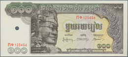 Cambodia / Kambodscha: Banque Nationale Du Cambodge Proof Print Of Front And Reverse Of The 100 Riel - Kambodscha
