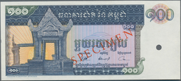 Cambodia / Kambodscha: Banque Nationale Du Cambodge Proof Print Of Front And Reverse Of The 100 Riel - Cambodge