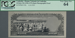Cambodia / Kambodscha: Banque Nationale Du Cambodge Photographic Proof Of Front And Reverse With An - Cambodja