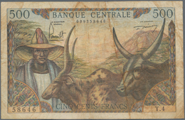 Cameroon / Kamerun: 500 Francs ND(1962), P.11, Stained Paper With Small Tear At Upper Margin And Tin - Kameroen