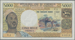 Cameroon / Kamerun: 5000 Francs ND(1974), P.17b, Some Minor Rusty Spots And A Few Pressed Folds. Con - Cameroon