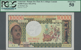 Cameroon / Kamerun: Banque Des États De L'Afrique Centrale 10.000 Francs ND(1974) With Signature Tit - Kameroen