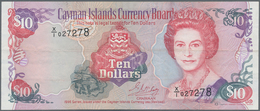 Cayman Islands: 10 Dollars 1995, P.18b With Prefix "X/1", Highly Rare Note, Only 100.000 Pcs. Issued - Kaimaninseln
