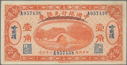 China: 10 Cents = 1 Chiao 1917, HARBIN Branch, P.43b, Some Minor Creases In The Paper, Otherwise Unf - Chine