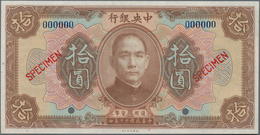 China: Central Bank Of China 10 Dollars 1923 SPECIMEN, P.176s In Perfect UNC Condition. Rare! - Chine