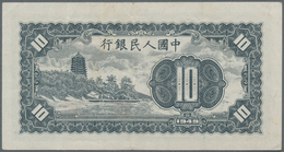 China: Peoples Bank Of China 10 Yuan 1949, P.816, Vertically Folded And A Few Other Minor Creases In - Cina