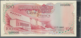 Congo / Kongo: Banque Central Du Congo - Zaire Front And Back Composite Essay For 100 Francs 1960 Wi - Unclassified