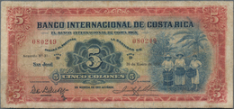 Costa Rica: El Banco Internacional De Costa Rica 5 Colones 1932, P.180, Rare And Seldom Offered Note - Costa Rica