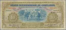 Costa Rica: El Banco Internacional De Costa Rica 10 Colones 1932 With Serial Number 135803, P.181, T - Costa Rica