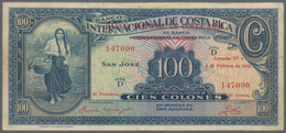 Costa Rica: Banco Nacional De Costa Rica 100 Colones 1942 Overprint On Costa Rica #183, P.194, Very - Costa Rica
