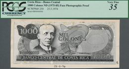 Costa Rica: Banco Central De Costa Rica Front And Reverse Photographic Proof For The 1000 Colones 19 - Costa Rica