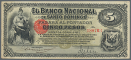 Dominican Republic: Banco Nacional De Santo Domingo ND(1898), P.S133, Tiny Hole At Upper Center And Annotati - Dominikanische Rep.