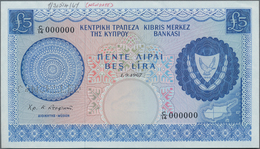 Cyprus / Zypern: Central Bank Of Cyprus Very Nice Set With 3 Specimen Notes Including 250 And 500 Mi - Cyprus