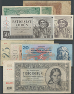 Czechoslovakia / Tschechoslowakei: Set With Different Banknotes 1919 - 1970 Including Czechoslovakia - Tschechoslowakei