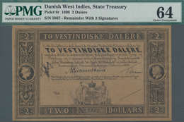 Danish West Indies / Dänisch Westindien: State Treasury Of The Danish West Indies 2 Dalere 1898 Rema - Dänemark