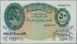 Egypt / Ägypten: The National Bank Of Egypt 50 Piastres 1938 With Signature: Cook, P.21a, Almost Per - Egypt