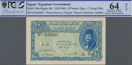 Egypt / Ägypten: Egyptian Currency Note 10 Piastres ND(1940) With Signature F. Serag Eldin, P.168a W - Aegypten