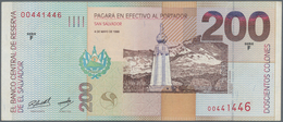 El Salvador: Pair With 100 Colones 1997 P.151a (F+) And 200 Colones 1998 P.152a (F With Small Tear). - El Salvador