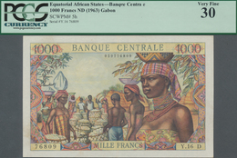 Equatorial African States: Banque Centrale - États De L'Afrique Équatoriale 1000 Francs ND(1963) Wit - Sonstige – Afrika