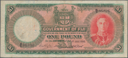 Fiji: Government Of Fiji 1 Pound 1950, P.40e, Still Nice With Tiny Pinholes Ans Minor Margin Split. - Fidji