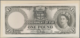 Fiji: Government Of Fiji, Set With 4 Photographic Proofs Including Front And Reverse Of The 1 Pound - Fidschi