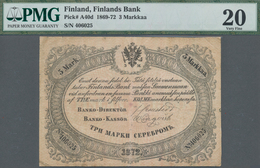 Finland / Finnland: Finlands Bank 3 Markkaa 1872, P.A40d, Still Great Condition With Minor Repairs A - Finnland