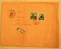 Liechtenstein 1934: REGIERUNGS-DIENSTSACHE Zu D 1B+5C Auf R-Brief Mit O VADUZ 11.IX.34 Mit SEKRETARIAT-Siegel Nach BERN - Service