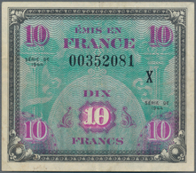 France / Frankreich: Pair Of The 10 Francs 1944 Allied Forces REPLACEMENT Notes With Large Letter "X - Andere & Zonder Classificatie