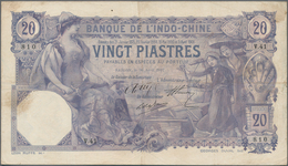 French Indochina / Französisch Indochina: Banque De L'Indo-Chine – Saïgon 20 Piastres 1917 With Sign - Indocina