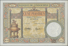 French Indochina / Französisch Indochina: Banque De L'Indochine 100 Piastres ND(1925-39) With Signat - Indochine