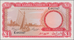 Gambia: The Gambia Currency Board Pair With 10 Shillings And 1 Pound ND(1965-70), P.1a, 2, Both In U - Gambia