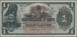 Haiti: Banque Nationale De La République D'Haïti 1 Gourde L.1916, P.137 Overprint On #131, Very Nice - Haïti