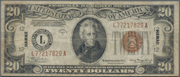 Hawaii: Federal Reserve Bank - L (San Francisco Branch), 20 Dollars Series 1934A With Overprint "HAW - Other - America