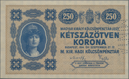 Hungary / Ungarn: Royal Hungarian War Loan Bank 250 Korona 1914 SPECIMEN, P.1s With Perforation "MIN - Ungheria