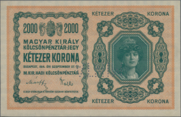 Hungary / Ungarn: Royal Hungarian War Loan Bank 2000 Korona 1914 SPECIMEN, P.2s With Perforation "MI - Ungarn