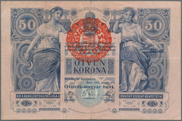 Hungary / Ungarn: Osztrák-Magyar Bank / Oesterreichisch-Ungarische Bank 50 Korona 1902 (1920) With H - Ungarn