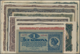 Hungary / Ungarn: Ministry Of Finance, Series 1920/22, Set With 13 Banknotes Comprising 1 Korona P.5 - Hungary