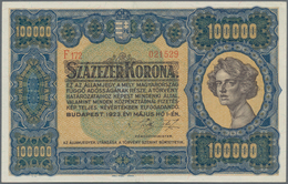 Hungary / Ungarn: Ministry Of Finance 100.000 Korona 1923, P.72a, Very Popular Banknote In Great Con - Hongarije