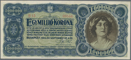 Hungary / Ungarn: Ministry Of Finance 1 Million Korona 1923, P.80a, Very Popular And Rarely Offered - Ungarn