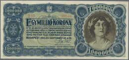 Hungary / Ungarn: Ministry Of Finance 1 Million Korona 1923, P.80a, Very Popular And Rarely Offered - Ungheria