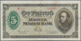 Hungary / Ungarn: Magyar Nemzeti Bank 5 Pengö 1926, P.89, Great Condition With Strong Paper And Brig - Hongrie