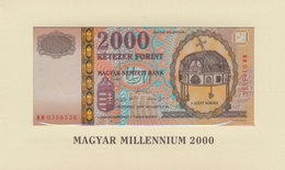Hungary / Ungarn: Set With 3 Banknotes Of The Millennium Issue 2000 Forint 2000 In Original Folder, - Ungarn